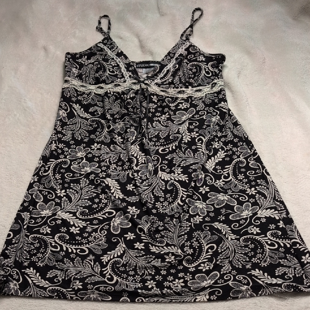 Black and White Floral Dress